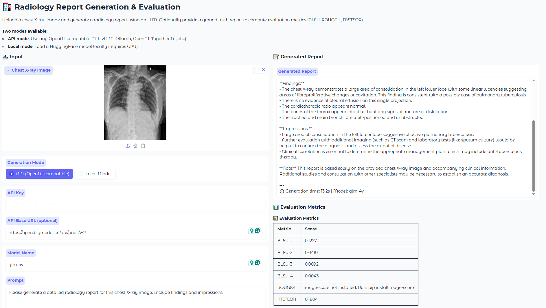 Web Demo Screenshot